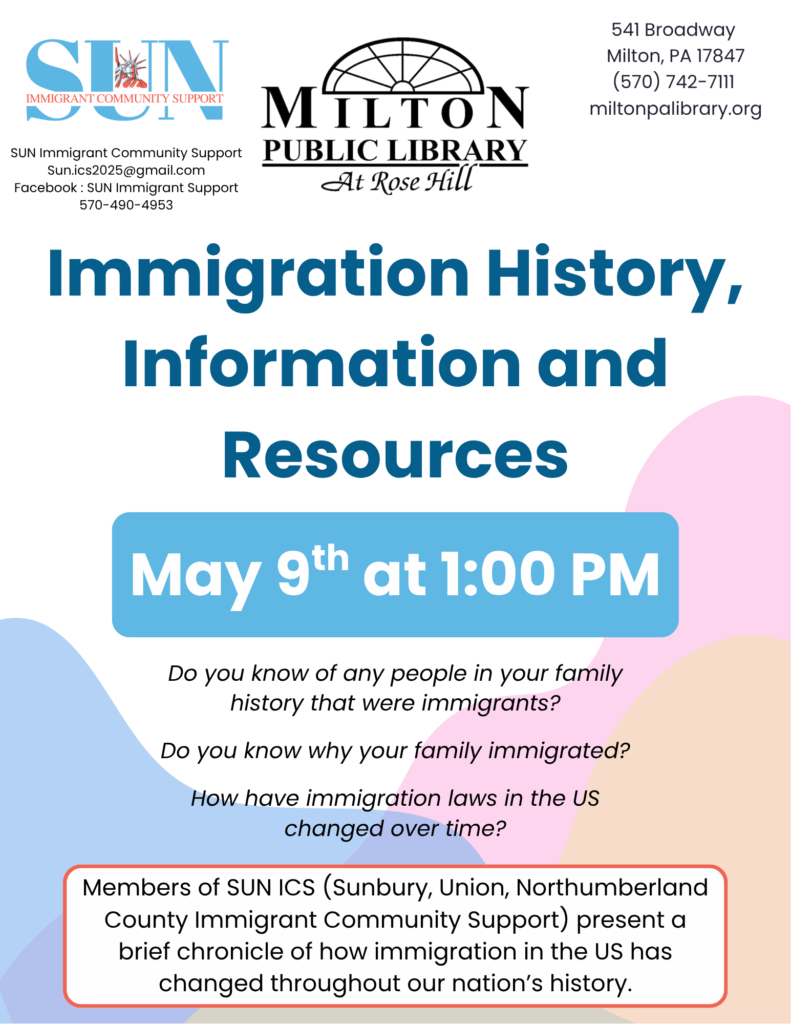 Immigration History, Information,  and Resources