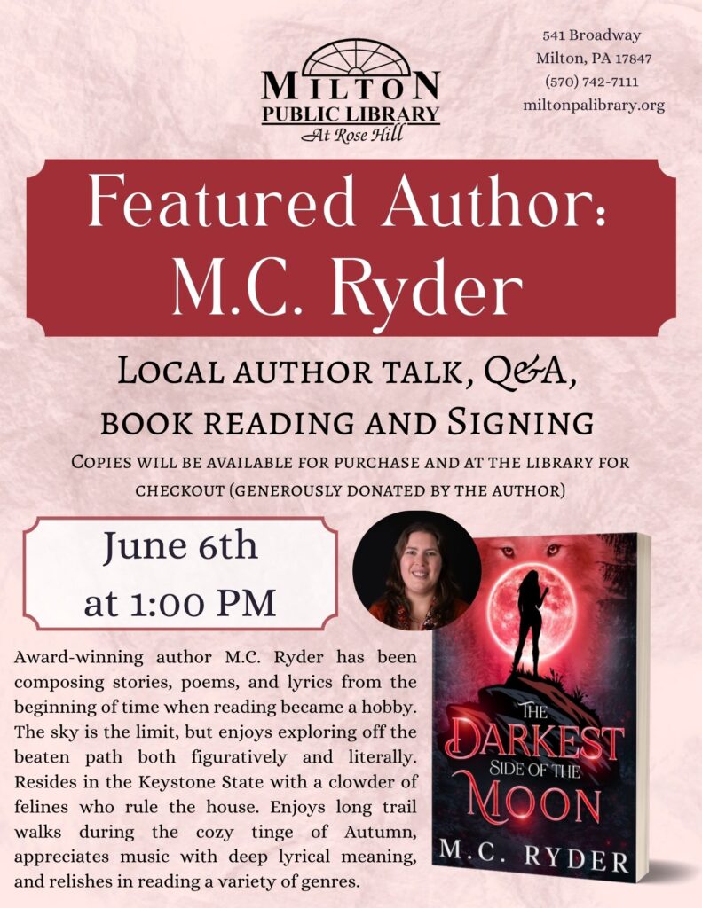 Local Author Talk: M.C. Ryder