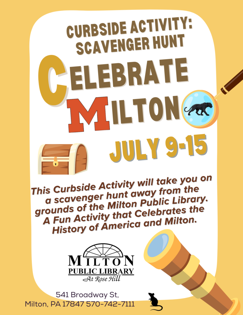 Curbside Activity: Scavenger Hunt Celebrate Milton