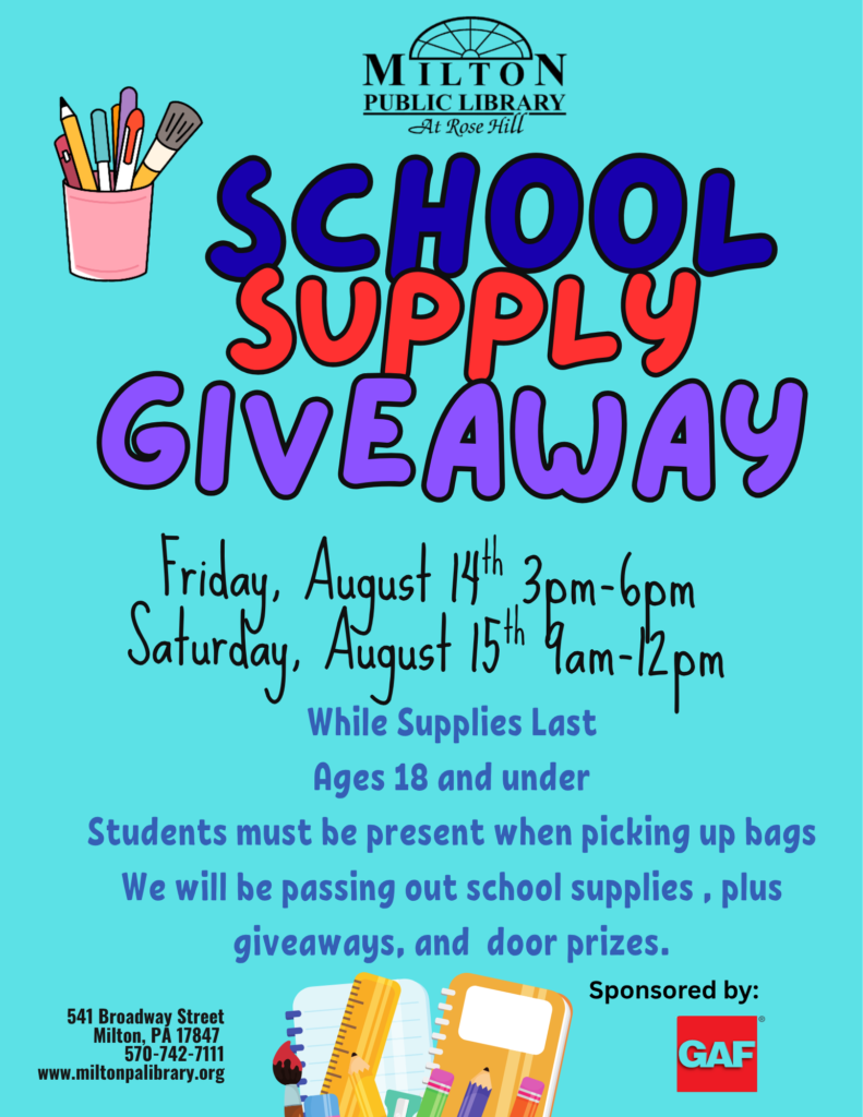 School Supply Giveaway