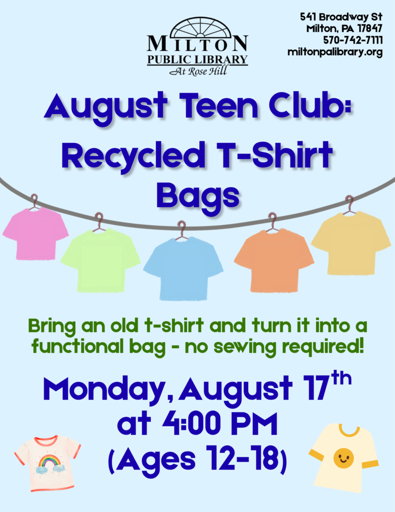 August Teen Club: Recycled T-Shirt Bags
