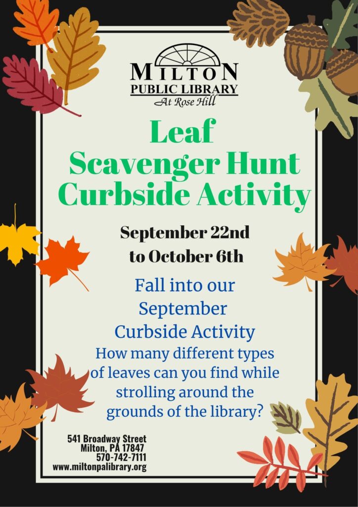 Leaf Scavenger Hunt: Curbside Activity