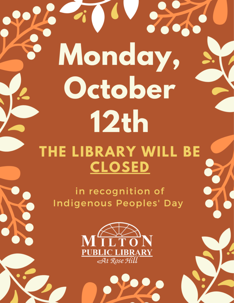 Library Closed: Indigenous Peoples\' Day