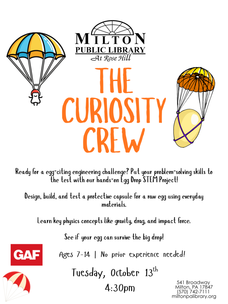 The Curiosity Crew: Egg-citing Engineering Challenge