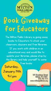 book giveaway for educators