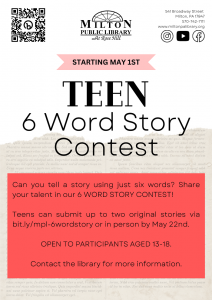 6 word story contest